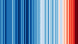 Climate stripes for GLOBE 1850-2020 - COP26