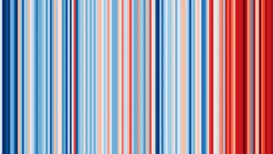 Climate stripes for UK 1884-2020 - COP26
