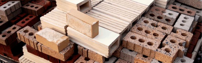 Building materials including various bricks